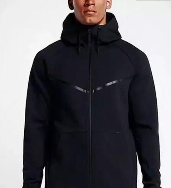 

nike jacket mens конструктора нового высокого качества men's hoodie спортивная tech руно windrunner мода досуга спортивная куртка работает ф, Black