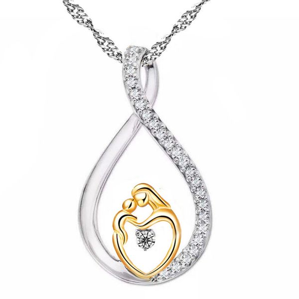 

2018 mother's day new gifts silver mosaic zircon necklace jewelry jewelry #1129