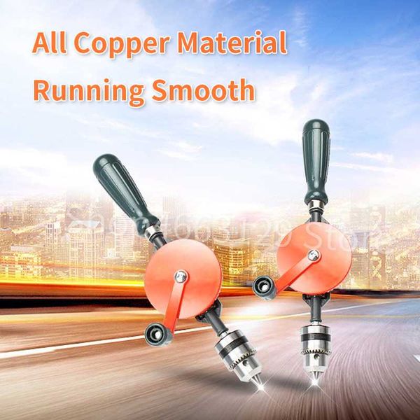 

mini portable hand crank drill 1/4 inch powerful manual drill tool for wood plastic