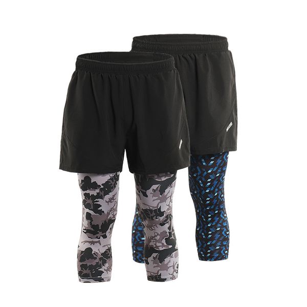 

running shorts (with camouflage 7 minutes of pants) breathable trousers b180 marathon fitness