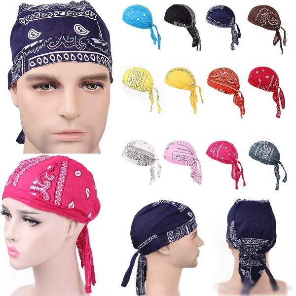 

luxury durags caps bandana turban biker riding cotton pirate doo durag headwear hat hair accessories hat pirate caps headband wi jwir, White;black