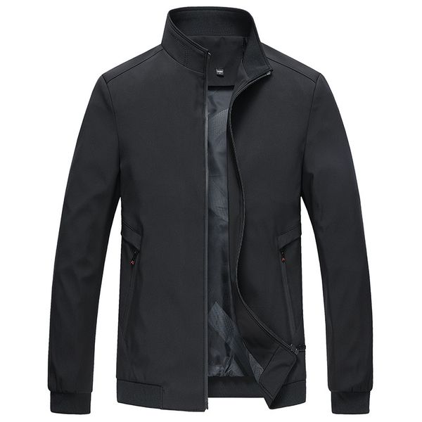 

spring autumn mens jackets casual coats solid color mens sportswear stand collar slim jackets male bomber thin men coat, Black;brown