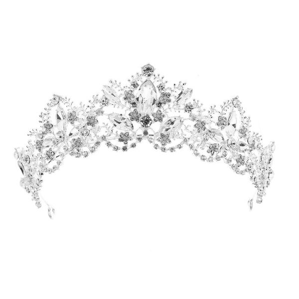 

crystal bridal hair accessories wedding headpieces rhinestone wedding tiara headbands women crowns pageant, Golden;white