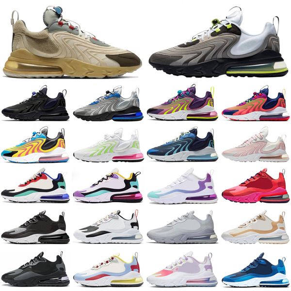 

wholesale reaction eng man woman running shoes travis scott neon three black bauhuas optical air sports shoes man runner