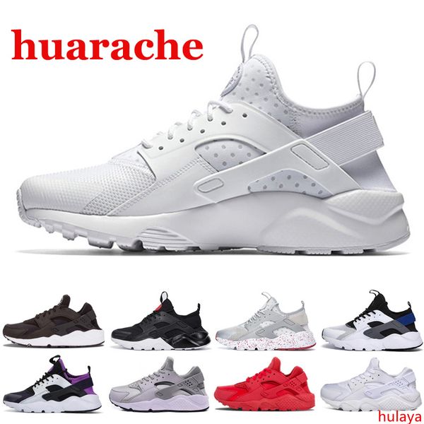 

new 2020 men women huarache 1 4.0 running shoes triple black white red huaraches ultra br outdoor casual sneakers 36-45