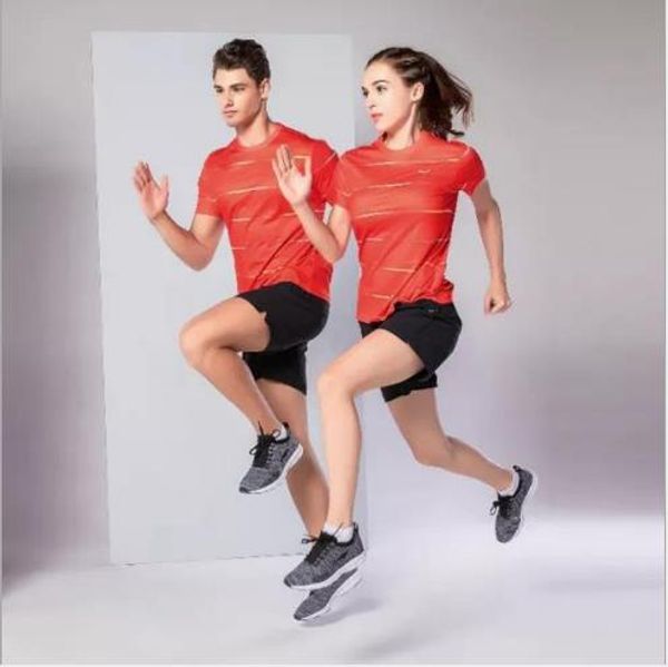 

new summer badminton suit sweat quick-drying short-sleeved couples suit men and women with the volleyball team sport, Black