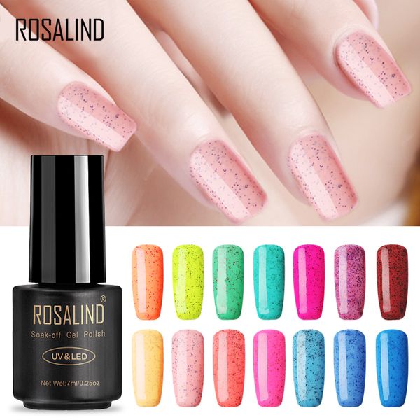 

rosalind 1s gel polish flavoless lacquer semi permanent soak off base coat nail art varnish 7ml manicure gel needed uv lamp, Red;pink