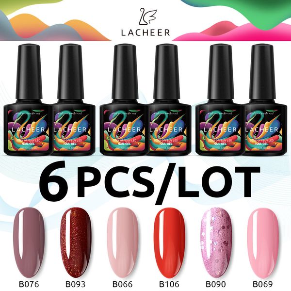 

lacheer pink color series uv gel polish nail art hybrid lacquer set diy nail design glitter decorations led gel lacquer kits, Red;pink