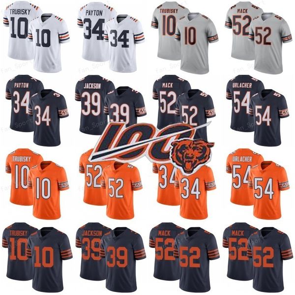 

100th chicago 52 khalil mack bear jer ey 34 walter payton 10 mitchell trubi ky 29 tarik cohen mike butku ditka mith urlacher hick jack o