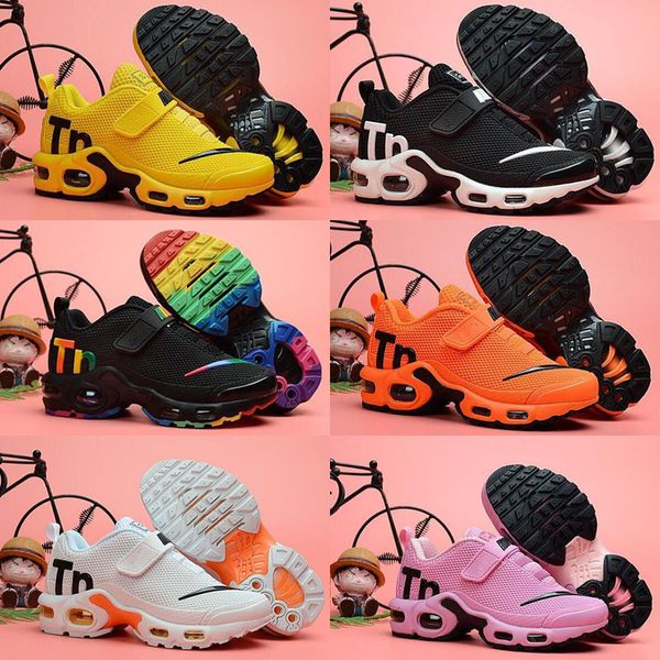 

new plus vm черный белый детская одежда обувь кроссовки обувных обновления тройной детские мальчик и девочки воздушной подушке ультра tn кро, Black