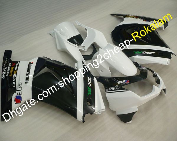 

ex zx 250 moto complete fairing fitting for kawasaki ex250 250r 2008 ~ 2012 white black monster motorcycle fairing (injection molding)