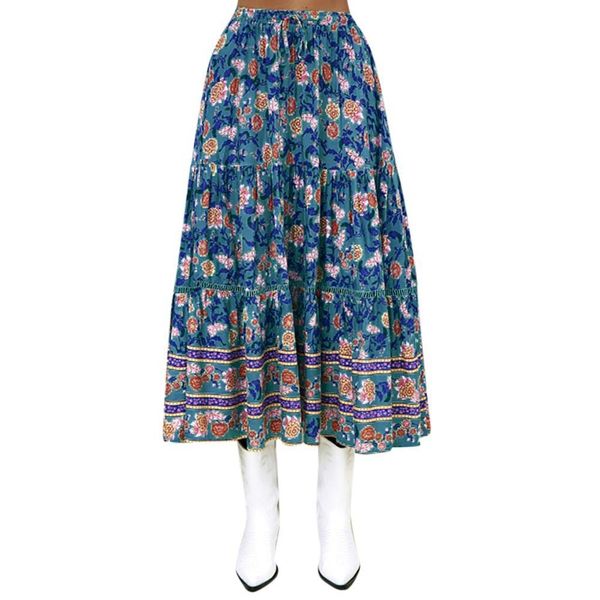 

богемия половина-длина женская юбка ретро печати случайные юбки женщин лета 2019 сексуальная и клуб #4j23, Black