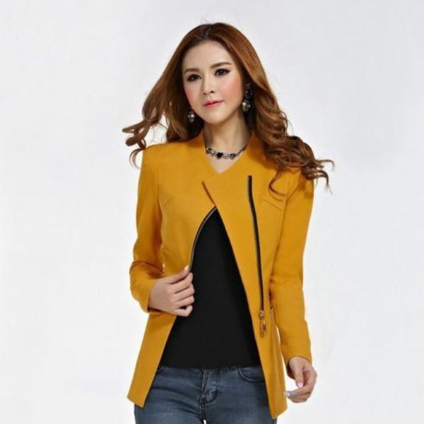 

office shopping lapel dating daily solid business trip slim casual long sleeve spring autumn women suit coat, White;black