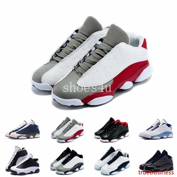

13 low hornets bred grey toe flints grey white red he got game mens basketball shoes 13s sports shoes sneakers for sale 8-13