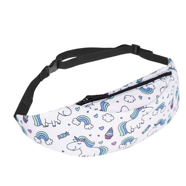 

new digital printed unicorn ladies outdoor fanny pack sports travel leisure women's bag