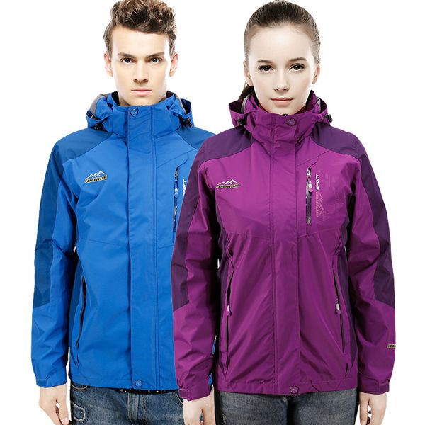 

men's women winter outdoor hiking jacket trekking windser fleece jacket hoodies camping hunting mountain outerwear, Blue;black