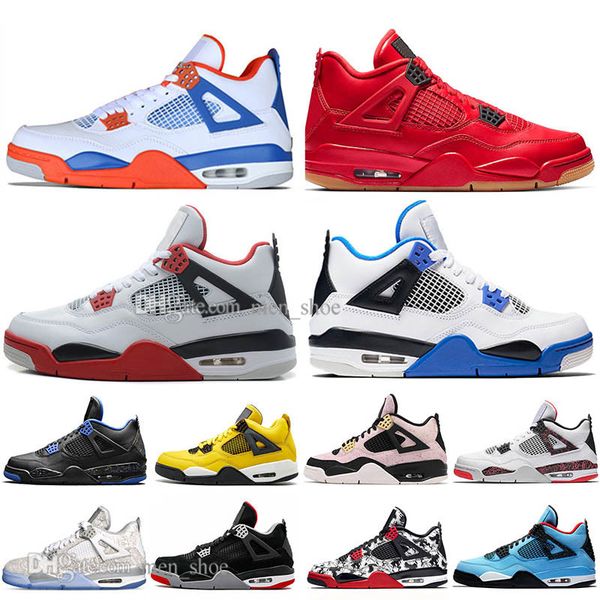 

2019 new bred 4 4s what the cactus jack laser wings mens basketball shoes denim blue pale citron men sport designer sneakers us 5.5-13