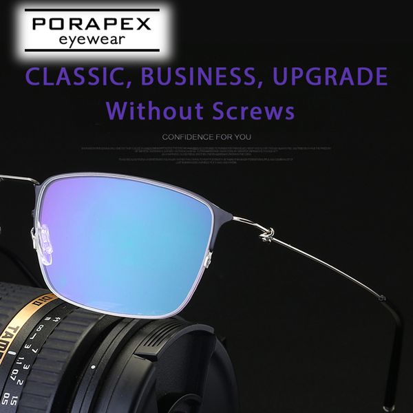 

titanium alloy optical glasses frame men ultralight square myopia prescription eyeglasses 2020 male metal full no screw eyewear, Black