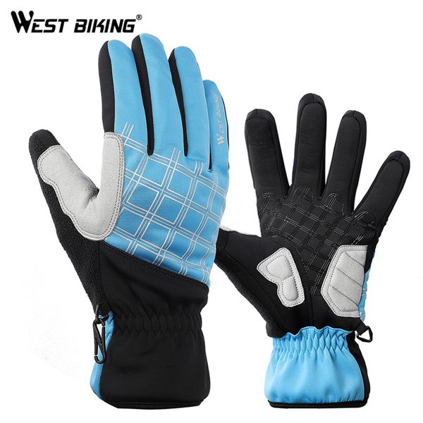 

west biking winter cycling gloves ski snow gloves motorcycle riding touch screen fleece waterproof warm mittens