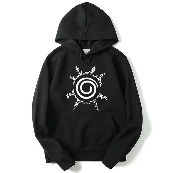 

men sweatshirts naruto uzumaki naruto harajuku hoodie hoodies sweatshirt men 2020 new winter japan cartoon hoody, Black