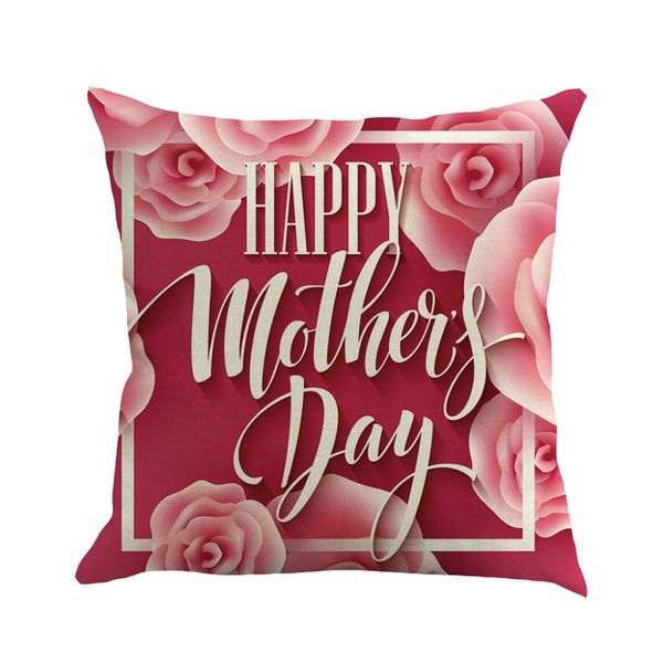 

new super soft mother's day linen pillowcase sofa pad set home decoration w610