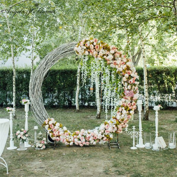 

custom artificial flower ball centerpieces with flower stand set peonies row arranment supplies decor wedding arch