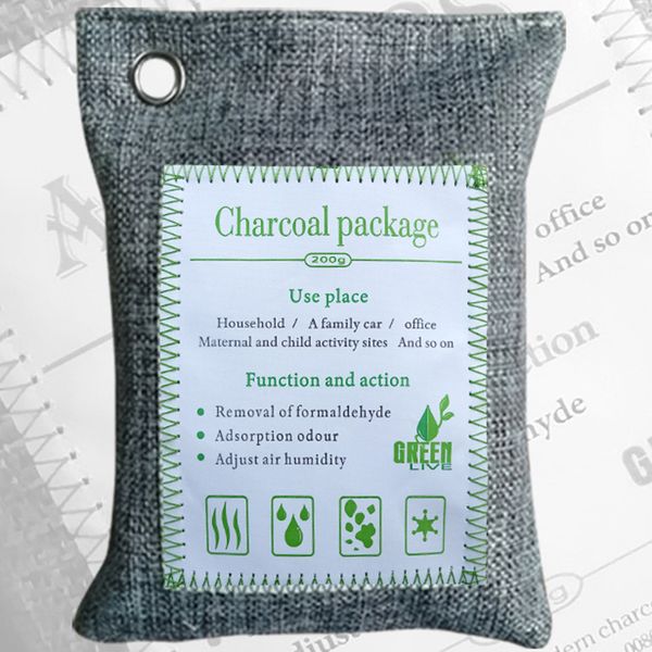 

5 pcs air purifying bag 200g bamboo charcoal freshener purifier odor remover