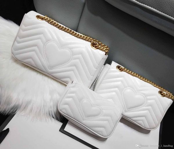 

classic luxury designer handbag leather women's messenger bag fashion love v wave shoulder bag chain bag