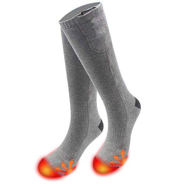 

battery heated socks men women, winter rechargeable electric heated boot socks thermal stockings for chronically cold feet, hiki, Black
