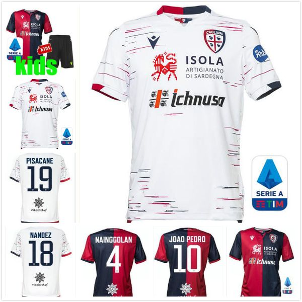 

19 20 кальяри кальчио футбольные майки дома на выезде жоао педро симеоне 99 наингголан 4 нандес 18 2019 2020 малье да футбольные майки, Black;yellow