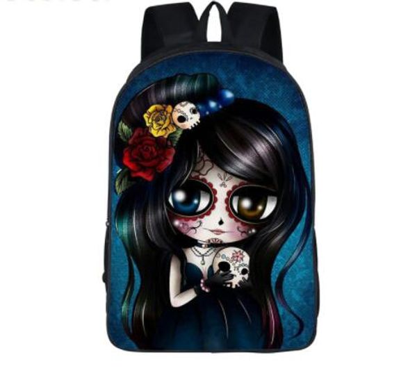 

cartoon gothic girl backpack for teenagers girls school bags rock punk animal backpack children school backpacks kids gift bag