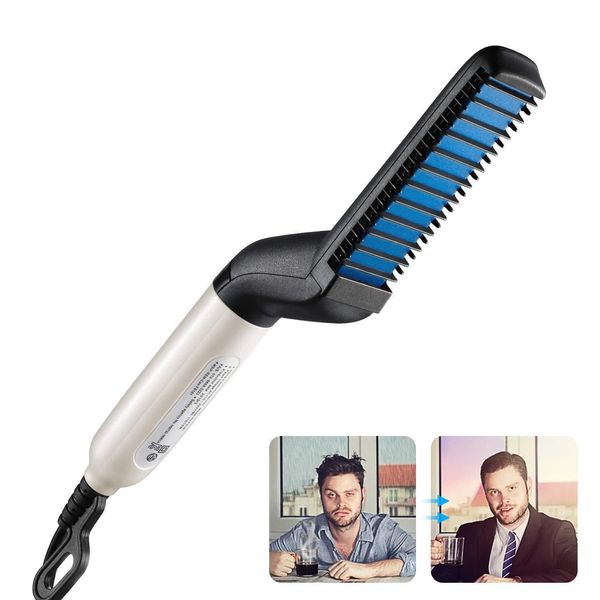 

beard straightener quick electric hair comb beard straightening comb styling hair curlers, hair straightener, massage comb beard