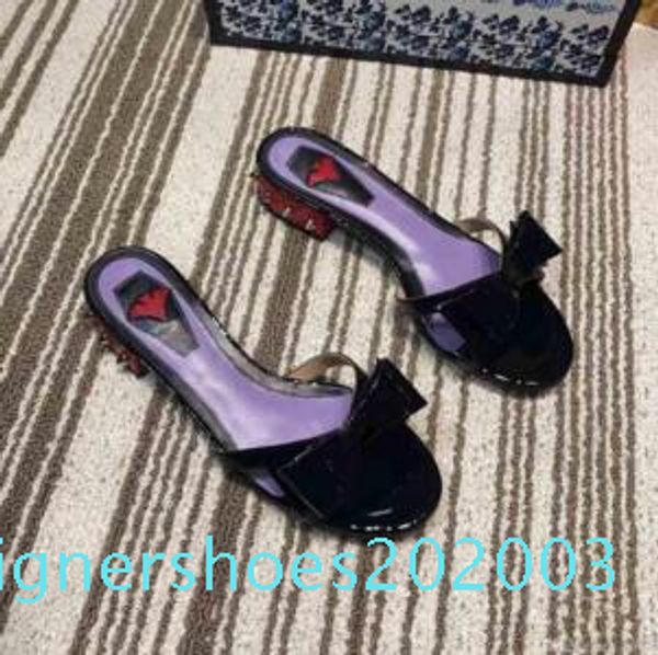 

2019 women's super-luxury low-heeled sandals, super beautiful pure handmade designer spring and summer sandals, 01d d03, Black