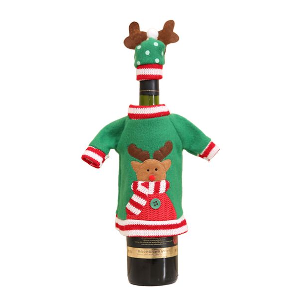 

cute christmas embroidered wine bottle cover table decorations ornaments