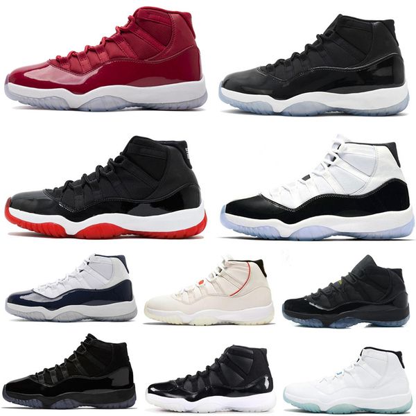 

11s low bred concord basketball shoes 11 unc win like 82 win like 96 space jam gamma blue snakeskin men women sports sneakers