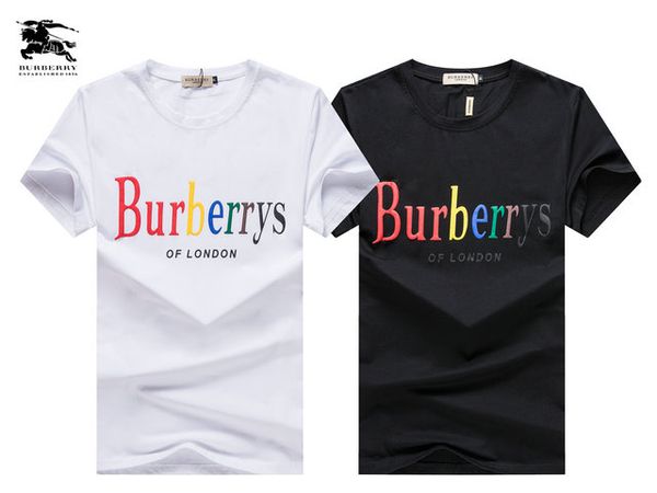 

20ss/burberry mens luxury t-shirt fashion salling t-shirt casual wild breathable t-shirt new comfortable loose t-shirts -2xl, White;black