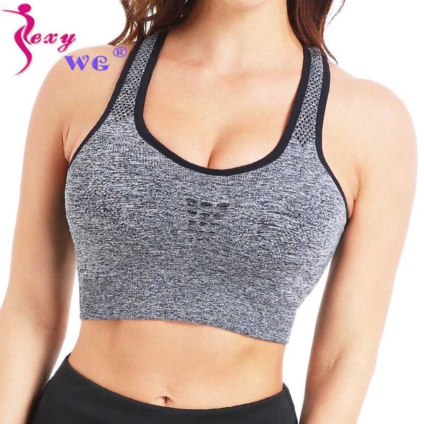 

sexywg sports yoga bra shockproof running bras women push up brassiere bh sportswear fitness shirt crop underwear sport vest, White;black