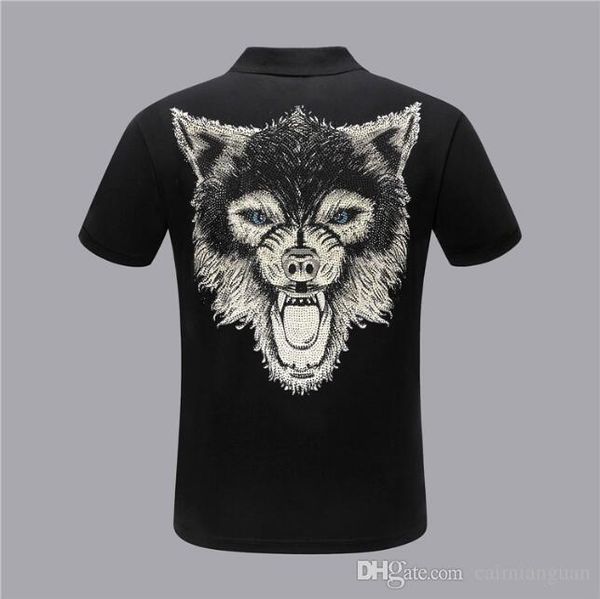 

luxury italy designer stripe polo shirt t shirts luxury snake polos bee floral embroidery mens high street fashion horse polo t-shirt #3801, White;black
