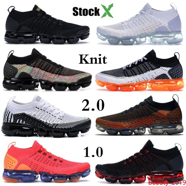 

black multi color knit 2.0 running shoes be true mens womens zebra tiger black punch bhm fashion luxury designe shoes