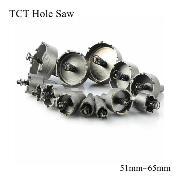 

51mm 53mm 55mm 60mm 65mm tct hole saw blade hss metal drill bit carbide tip cutter metalworking stainless steel iron alloy wood