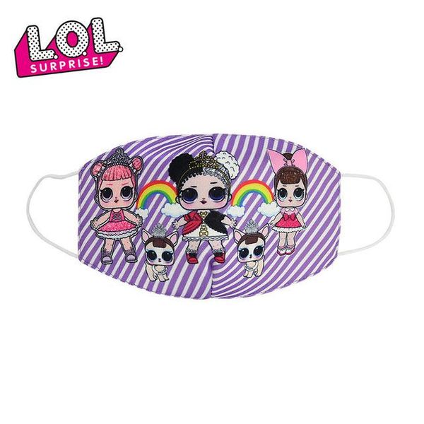 

fashion accessories kids cute masks dolls half muffle face mask kids dolls cotton dustproof cartoon mouth masks breathable masks lucky girl, Silver