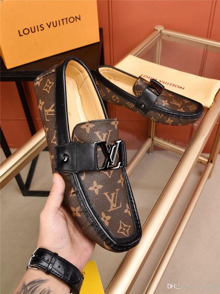 

19mm men luxury brands wolf head embroidery black leather loafers flats 2020 new trendy men's casual shoes mocassin homme