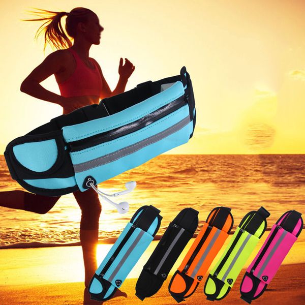 

sangoolna sport belt bag race number phone belt waterproof sport runner waist bum bag running jogging pouch zip fanny pack