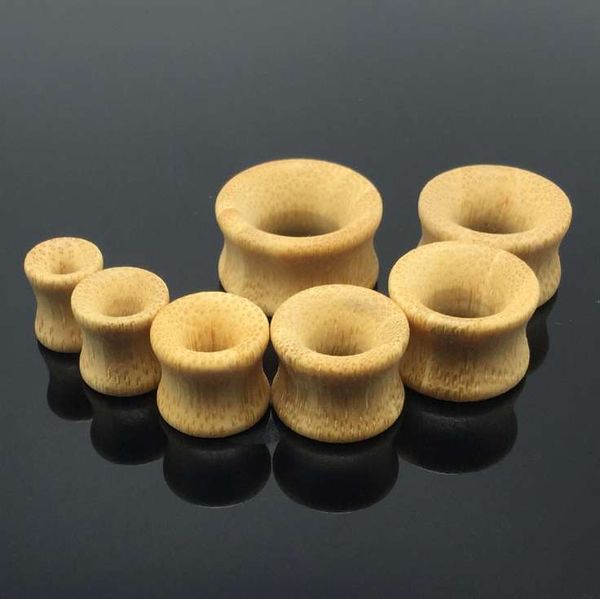 

бамбук ушные туннели мужчина женщина уха gauge мода пирсинг украшения expander вилки и тоннели высокого качества ухо носилки мода, Silver