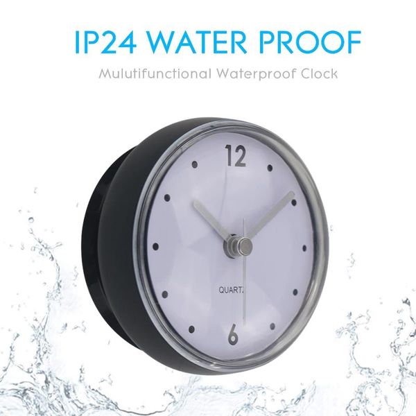 

bathroom wall clock waterproof ip24 clock with suction cup bathroom watch acrylic face suction for shower washroom kitchen