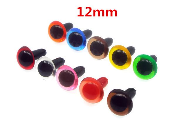 

12mm Round Transparent Amigurumi Animals Eyes/Safety Eyes /Come With Washers 10pairs