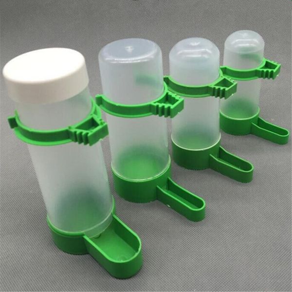 

1pc bird water drinker feeder waterer with clip pet bird supplies dispenser bottle drinking cup bowls for pet parrot cage