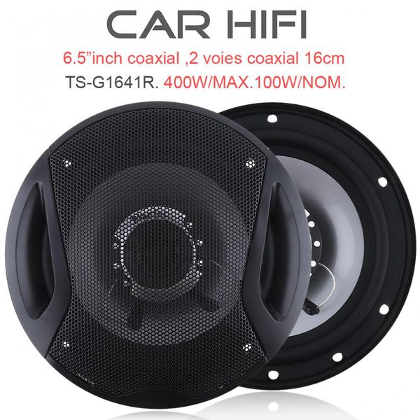 

TS-G1641R 2pcs 6.5 Inch 400W Car HiFi Coaxial Speaker Vehicle Door Auto Audio Music Stereo Full Range Frequency Speakers