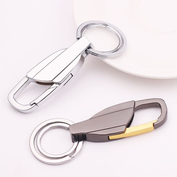 

custom lettering keychains stainless steel keyrings metal engrave name customized logo key chain for car women men gift, Silver
