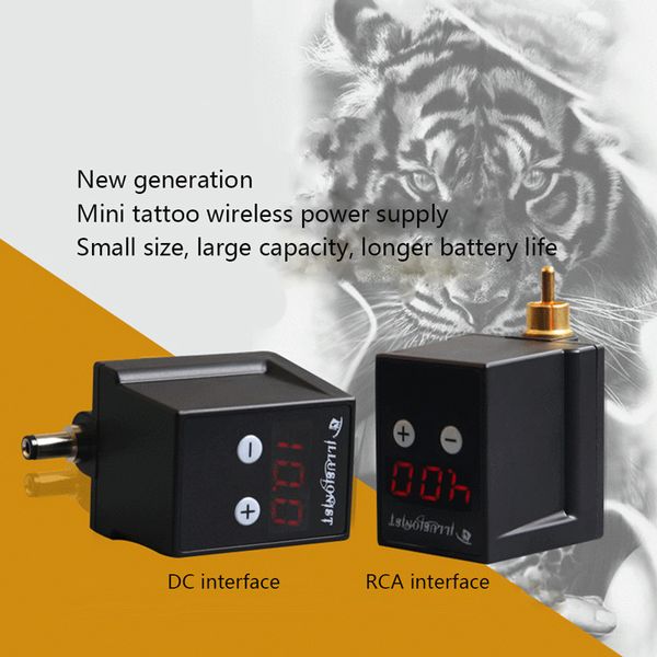 

Новый Поставщик беспроводного питания Мини татуировка питание RCA / DC разъем татуи